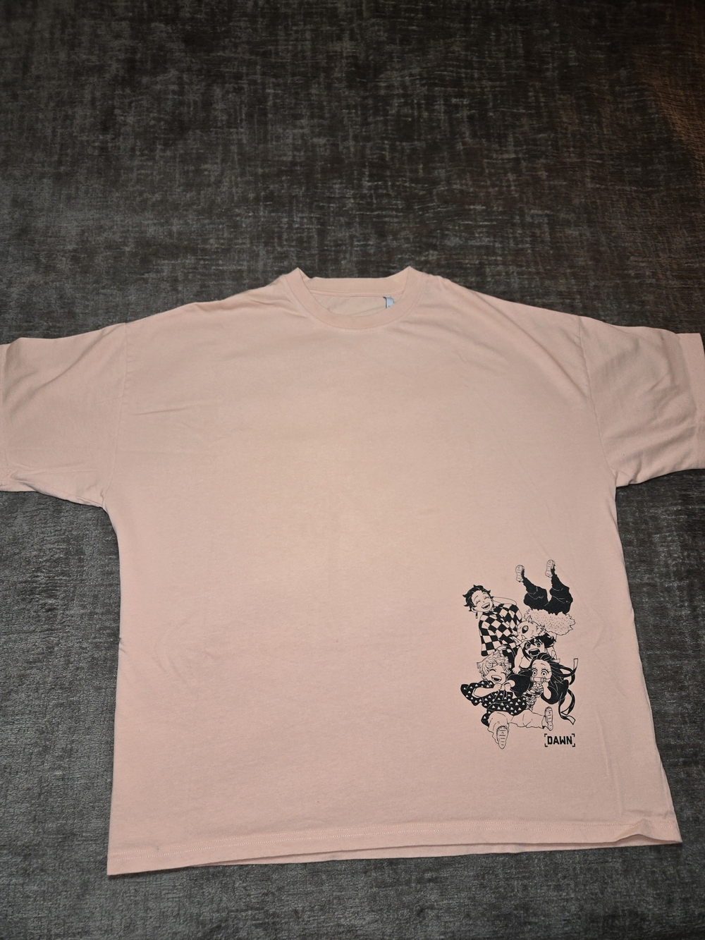 Demon Slayer: Kimetsu No Yaiba Inosuke 2-sided graphic Pink T-shirt, Size 2XL
